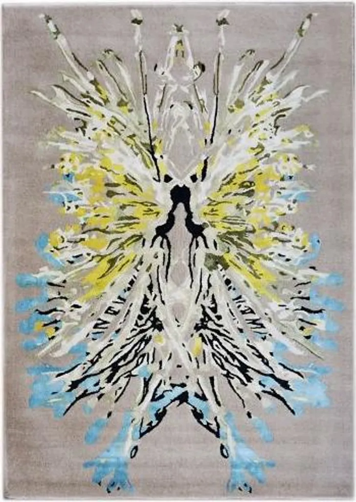 Grand Tapis de Salon Wildflower Beige 170x240 cm en Textile Durable