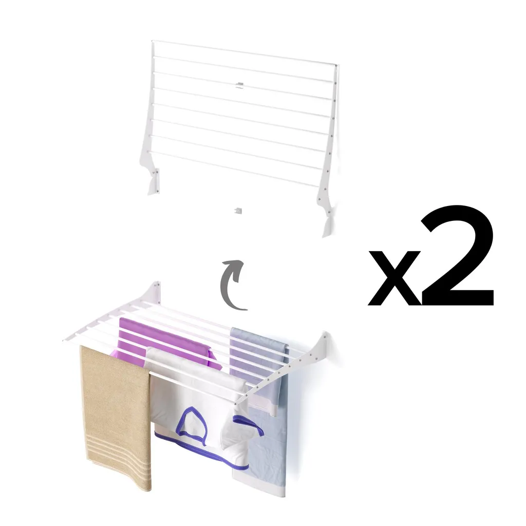 2x Foxydry Fold Stendibiancheria a Muro: Mai più Panni in Giro!