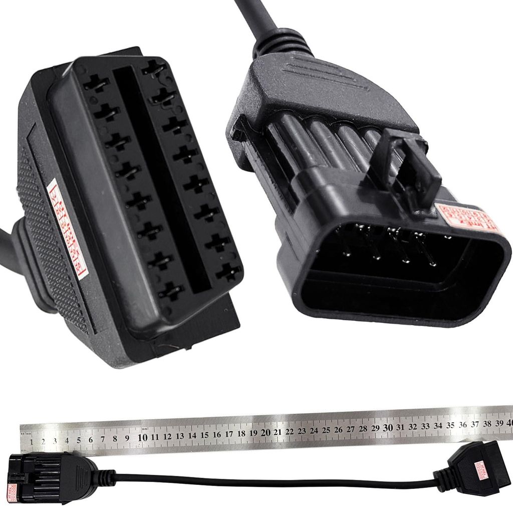 10-polig zu OBD2 Stecker Adapterkabel kompatibel mit Opel Diagnosewerkzeug Kabel