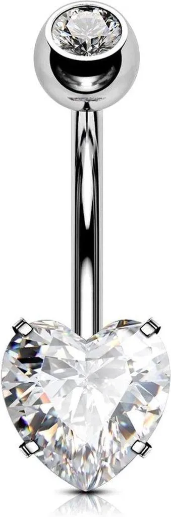 Piercing de nombril long 16 mm en titane idéal pour peau sensible