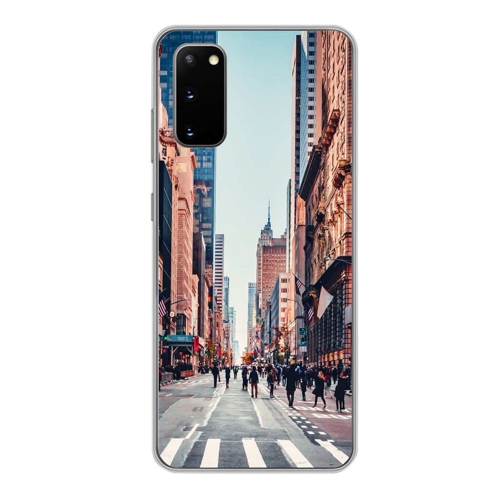 MuchoWow Handyhülle Schutzhülle Hülle für Samsung Galaxy S20 Veteranenparade in New York Silikon Softcase Handy Hülle - Bild