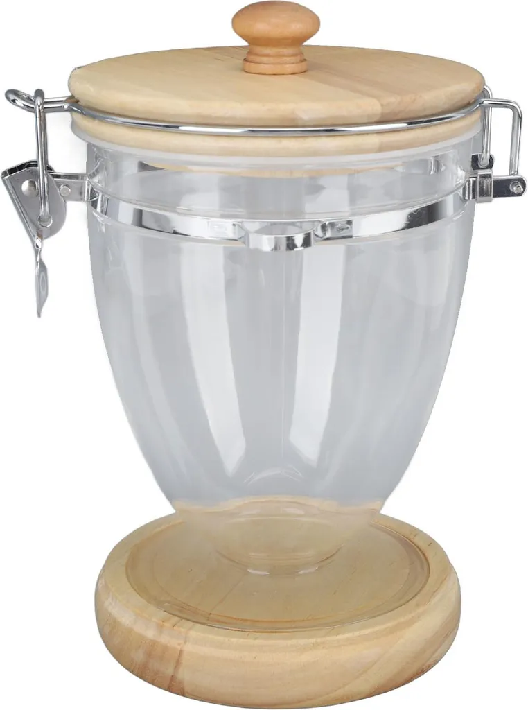 Bocal de rangement transparent 950ml pour cuisine avec joint silicone