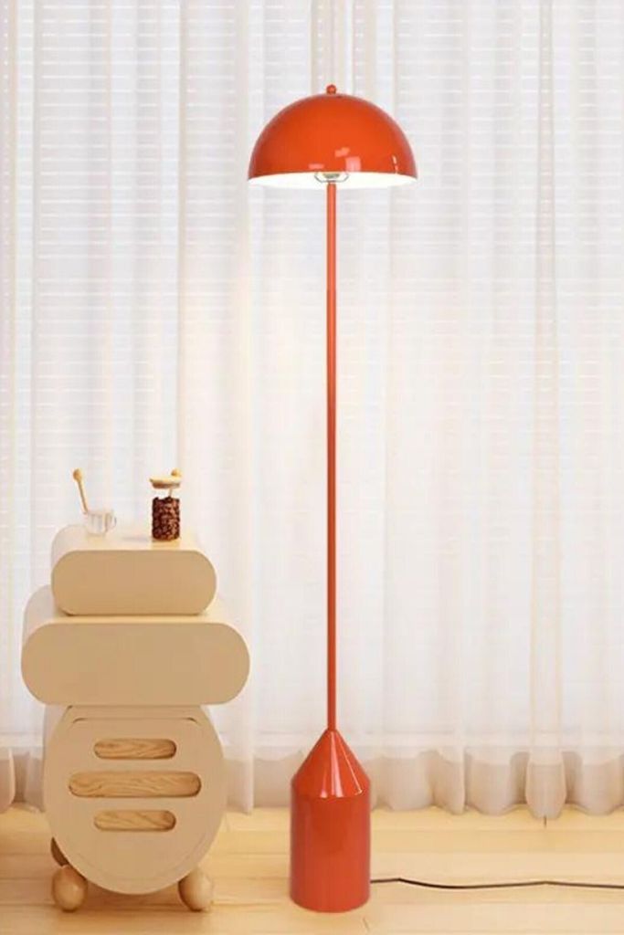 Opviq, Mushroom - Orange, Stehlampen, Orange, Metall, 40 x 40 x 160 cm