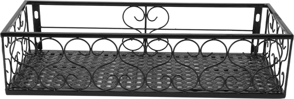 Support pot de fleurs robuste en fer forgé pour garde-corps de 2.5cm - 5