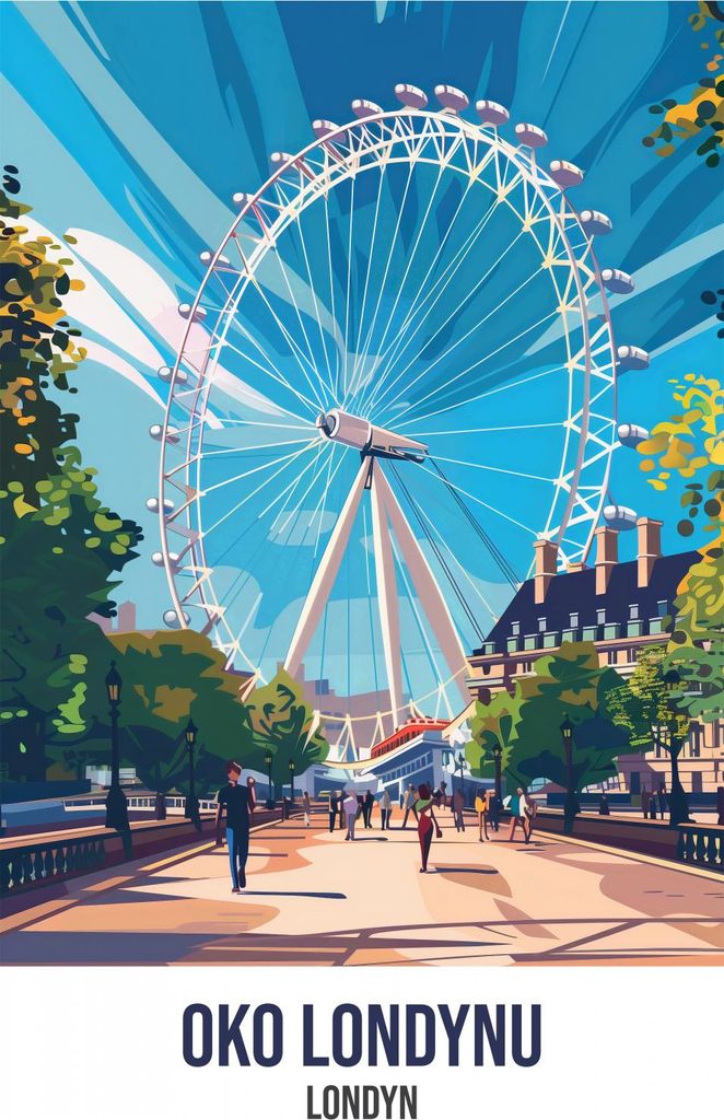 Plakat 39,5x55cm London Eye