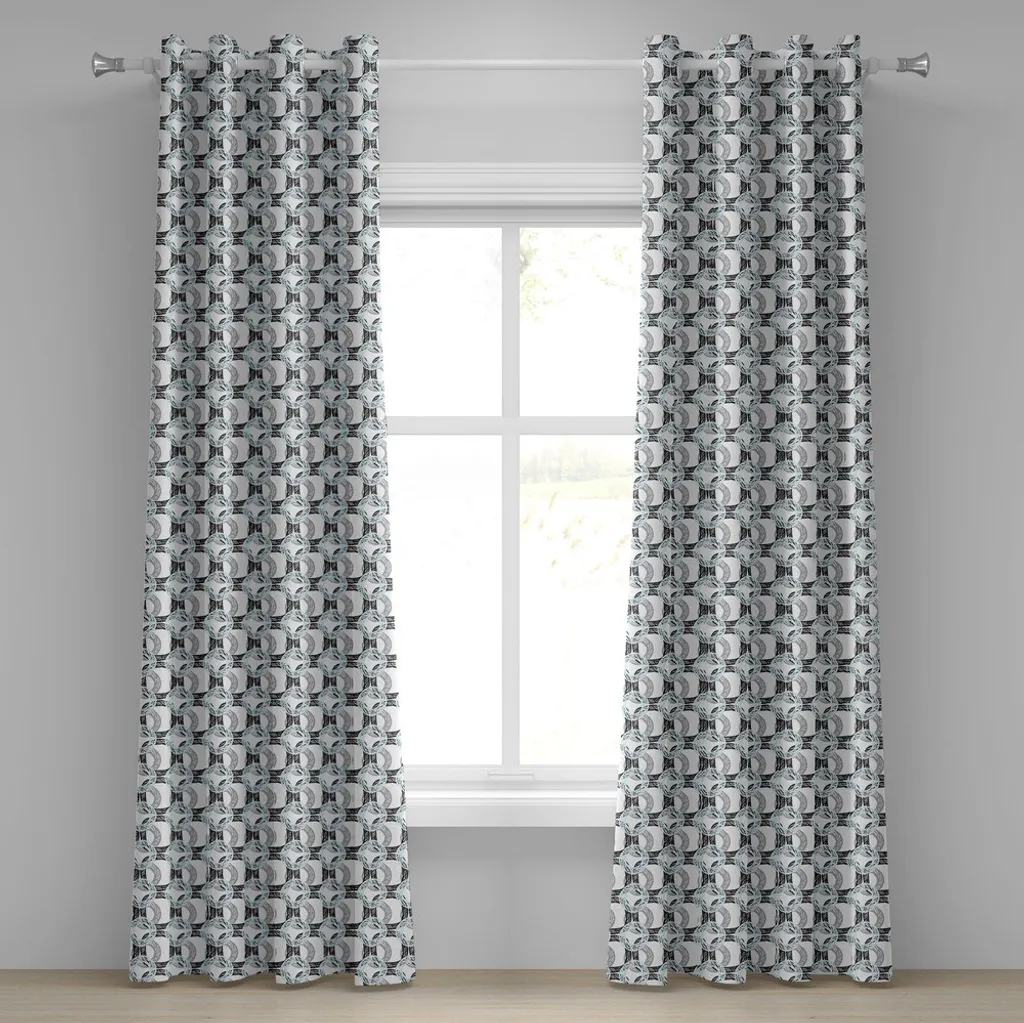 Migliora l'Arredo con Tende Vintage ABAKUHAUS 280x175cm Blu Grigio