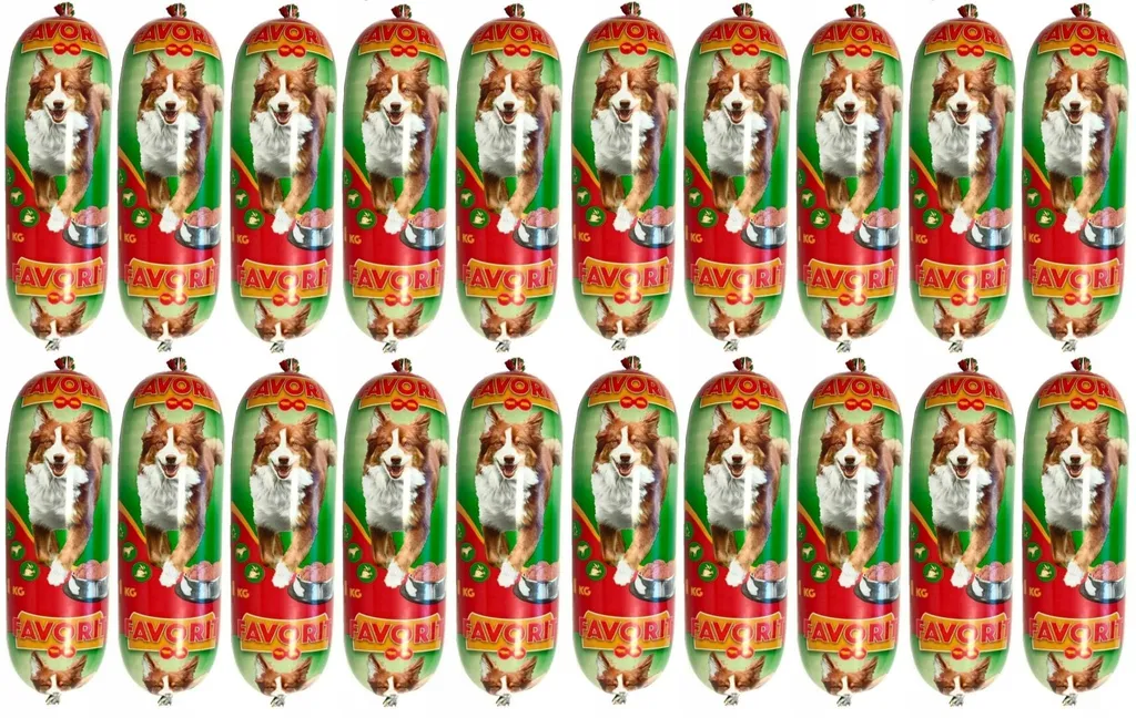 Aliment Complet pour Chien au Bœuf : Lot de 20 Barres de 1kg Favorit