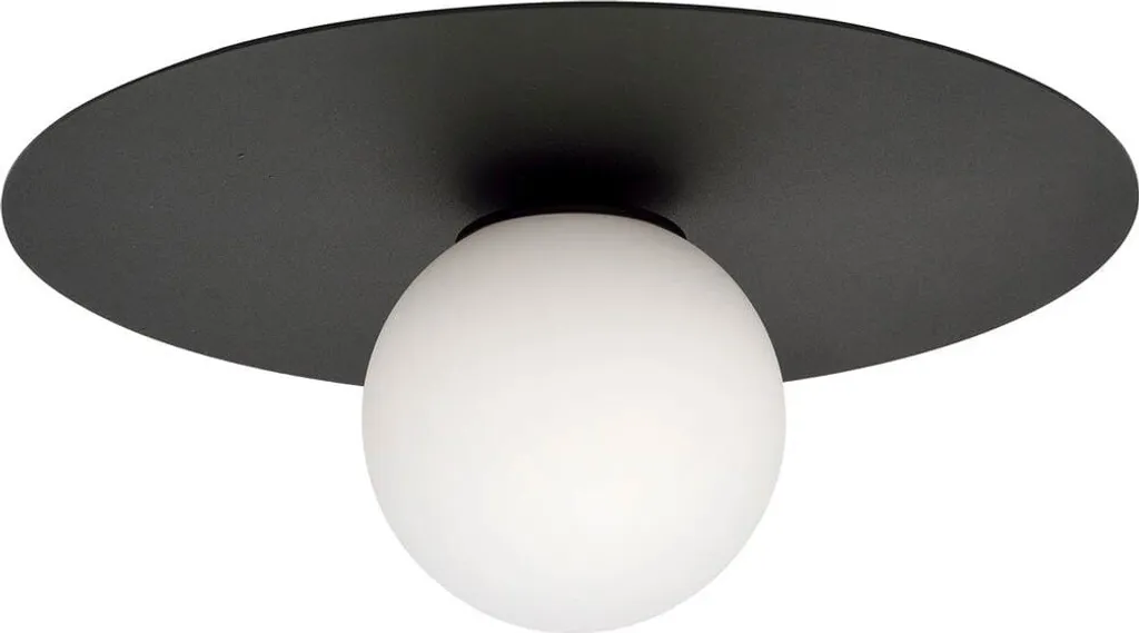 Plafonnier Emibig SOLAR 1 NOIR/OPAL 1127/1 E14 40W pour Intérieur Chic