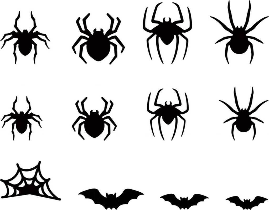 Halloween-Aufkleber-Set mit Spinnen- und Fledermausmotiv und LED-Lichtern, gruselige Atmosphäre, Dekoration für drinnen und draußen