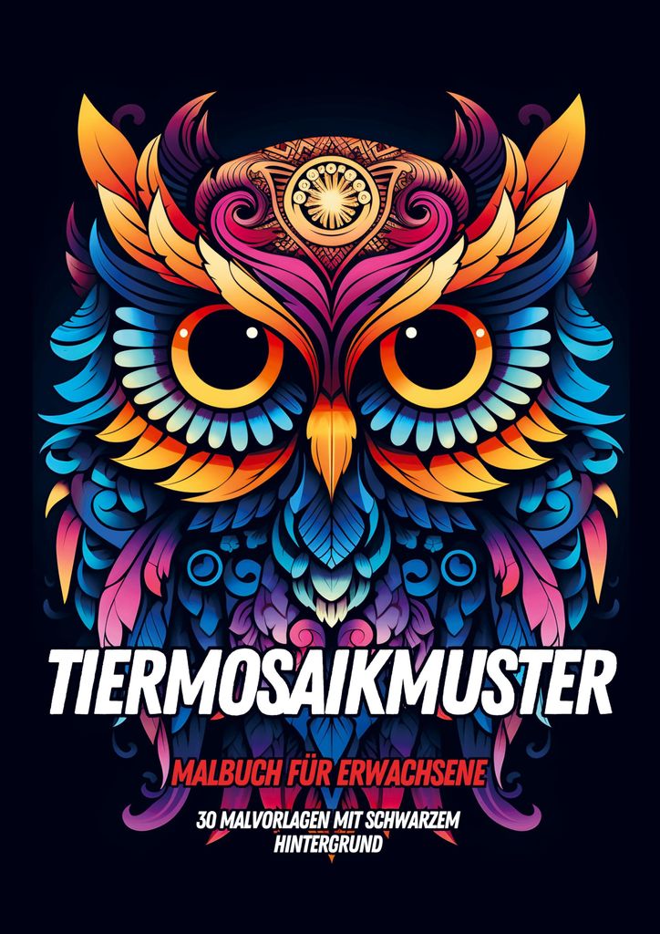 Malbuch für Erwachsene - Tiermosaikmuster Produktbild 