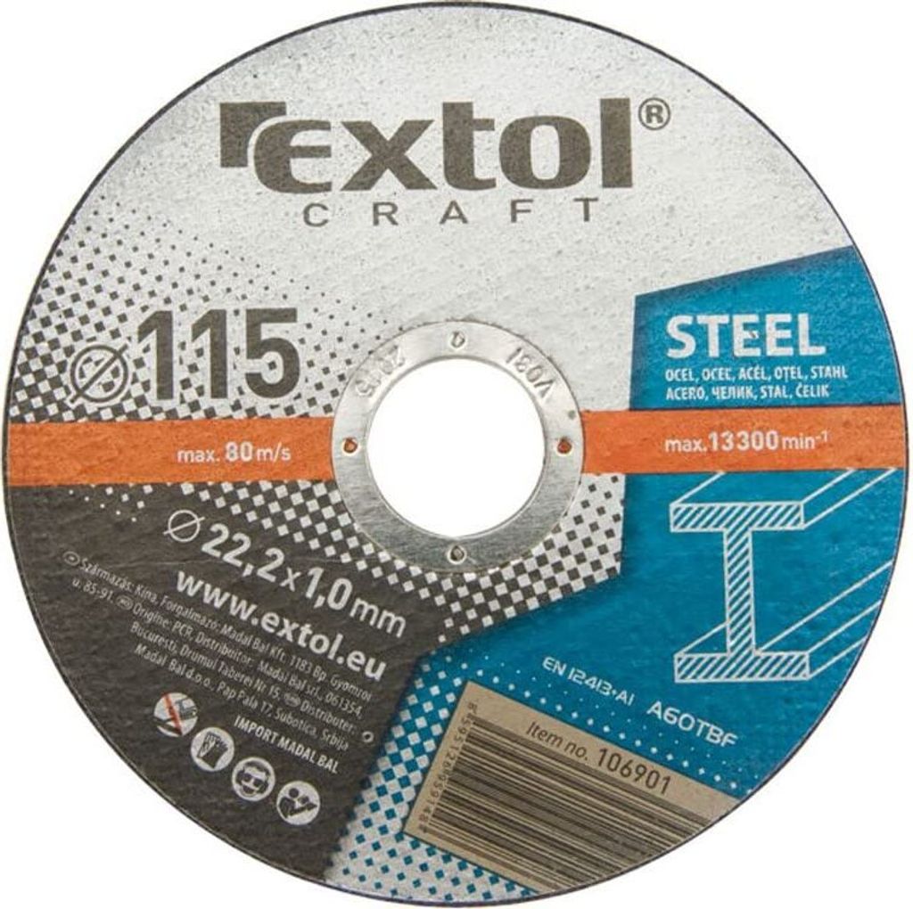 Extol Craft Trennscheiben für Metalle, 5 Stück 106902 Produktbild 