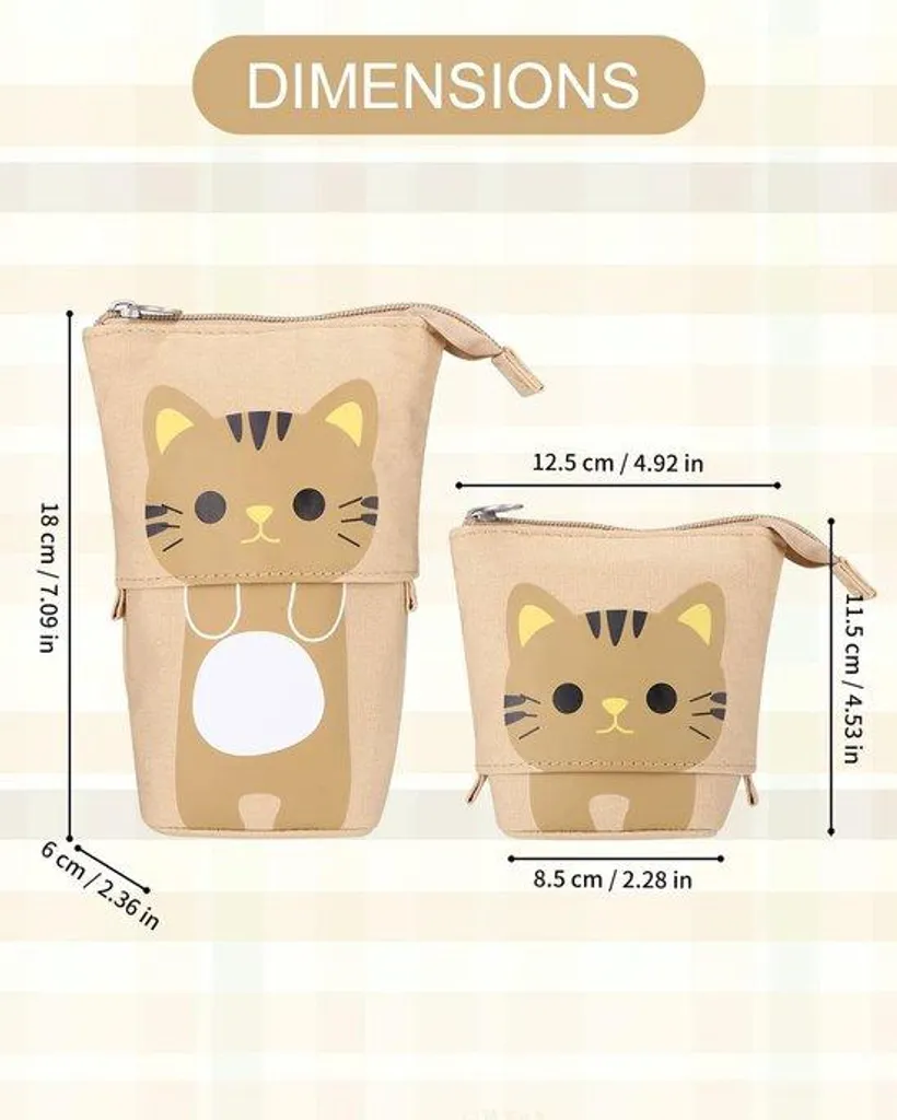 Grande trousse scolaire double compartiment kaki, idéale pour filles