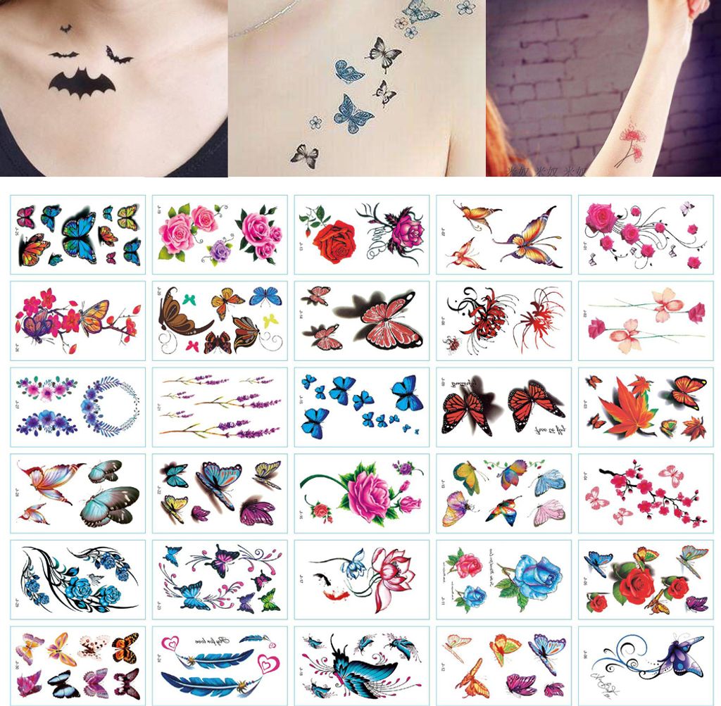 Dočasné tetování Body Art Malé listy Tetovací nálepky Obrázek produktu 