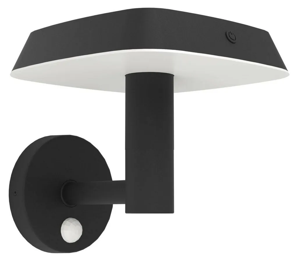 Applique Murale Extérieure LED Noire EGLO DREOLI IP44 Blanc Chaud