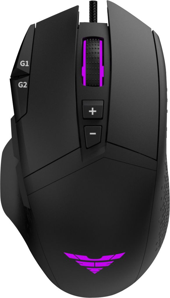 PREYON Falcon Gaming Spielmaus Robuste Gaming-Maus - Sensoren Pixart PAW 3327 - Schwindelerregende 12400 DPI - RGB Beleuchtung - Schalter Omron 20M...