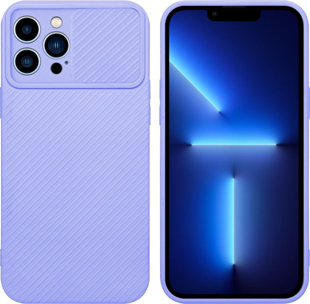 Cadorabo Hülle für Apple iPhone 13 PRO MAX Schutz Hülle in Lila Handyhülle TPU Etui Case Cover Kameraschutz