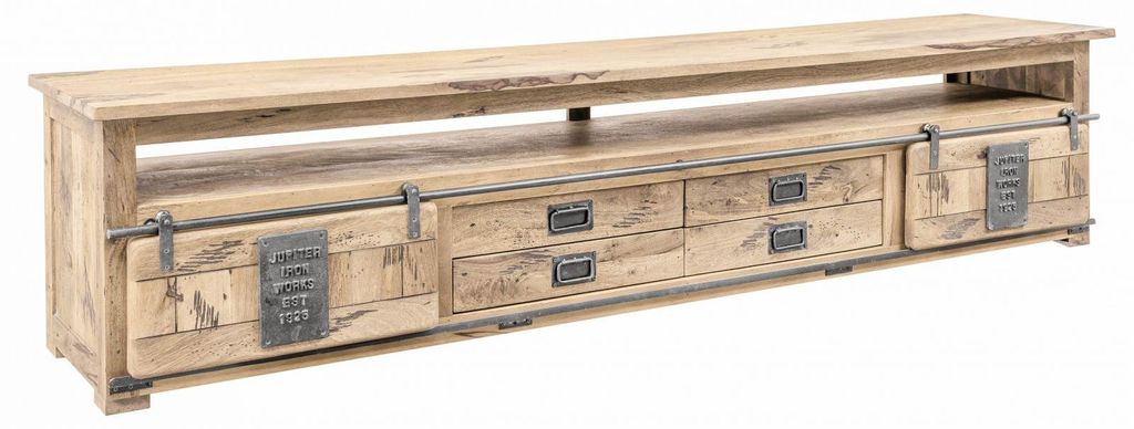 MASSIVMOEBEL24 | mobile TV in legno di Mango 260x50x60 Immagine del prodotto 