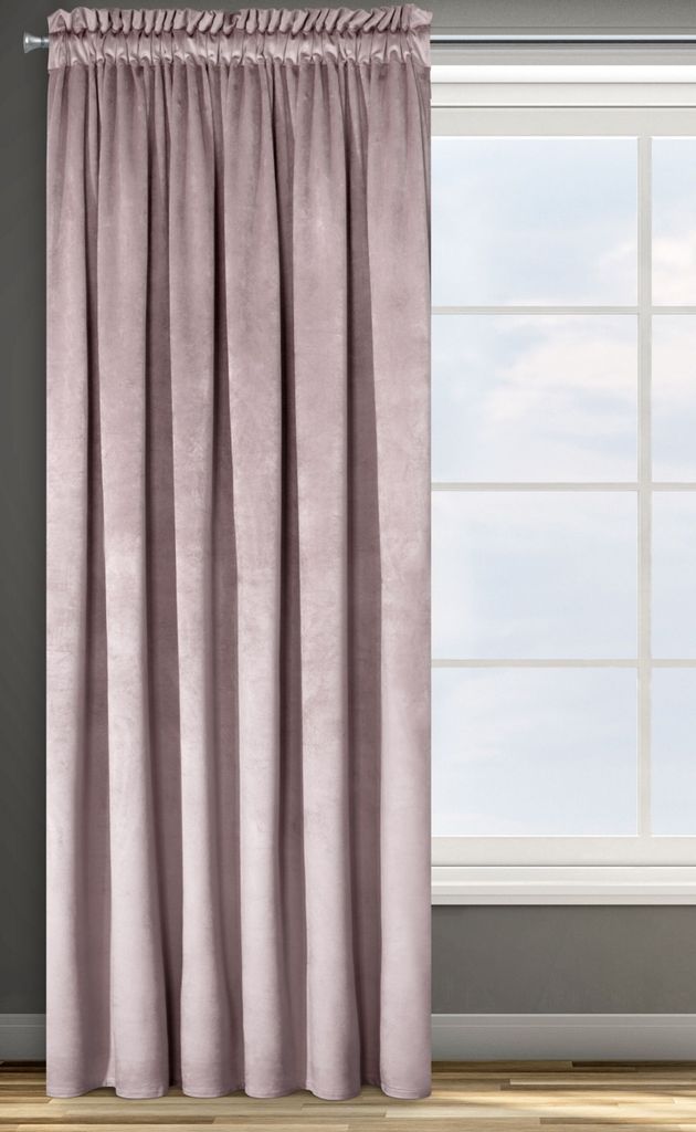 Samtvorhang ROSA rosa 140x270 cm Kräuselband Produktbild 2