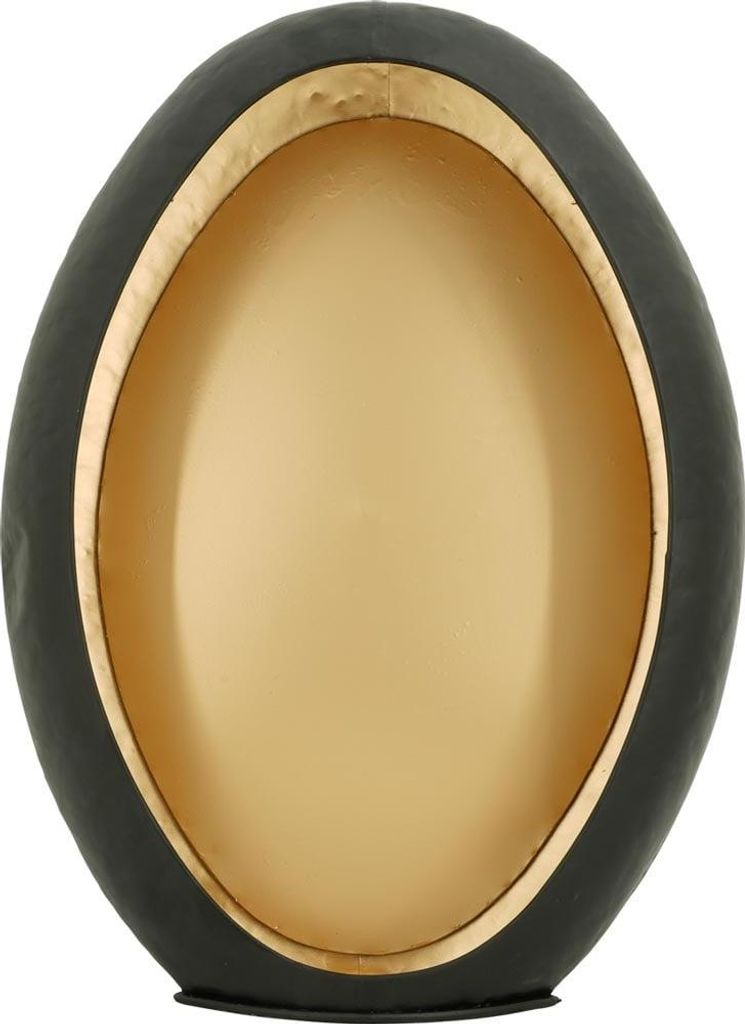 Dekoobjekt Stahl schwarz-gold mit Teelichthalter 41x11x57,5cm