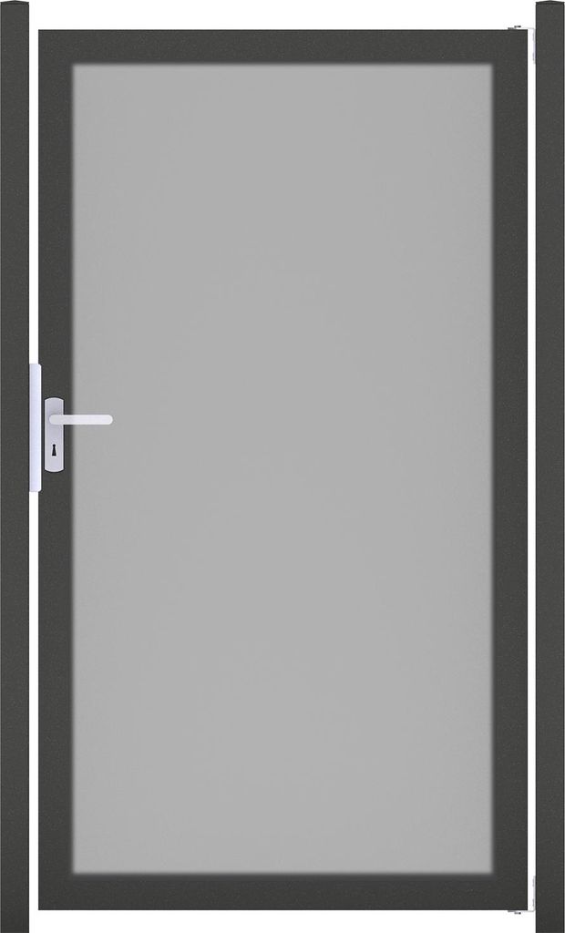 GroJa PREMO Einzeltor Rahmen Aluminium Anthrazit DB 703 Uni Grau