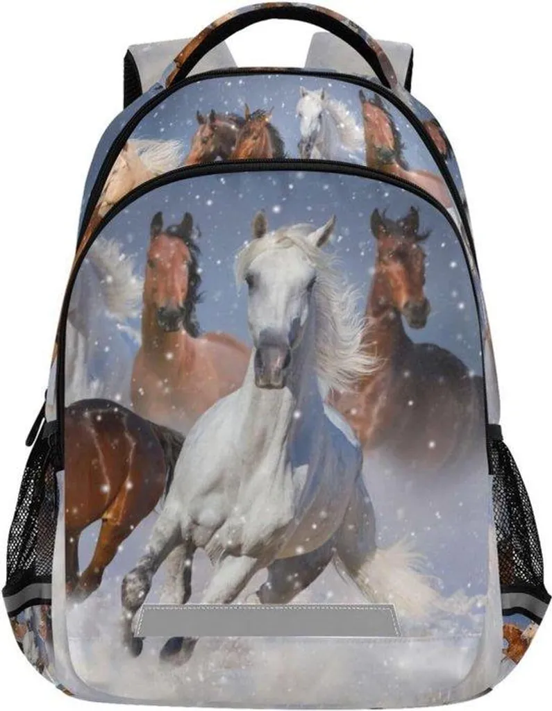 Sac à dos équestre hiver A108 pour filles et cavalières juniors - Noir