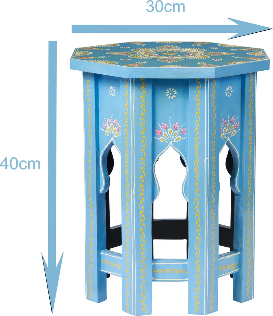 Table d'appoint orientale Boufa - Petite table de nuit pour petit espace - 5