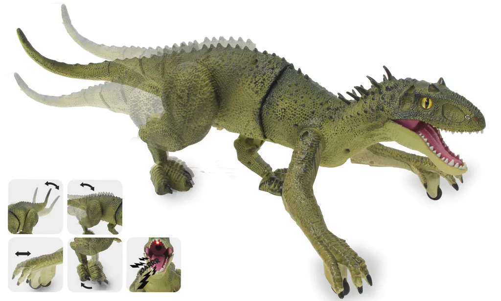 Dinosaure Robot Interactif Exoraptor Jamara Vert avec Télécommande 2,4GHz - 9