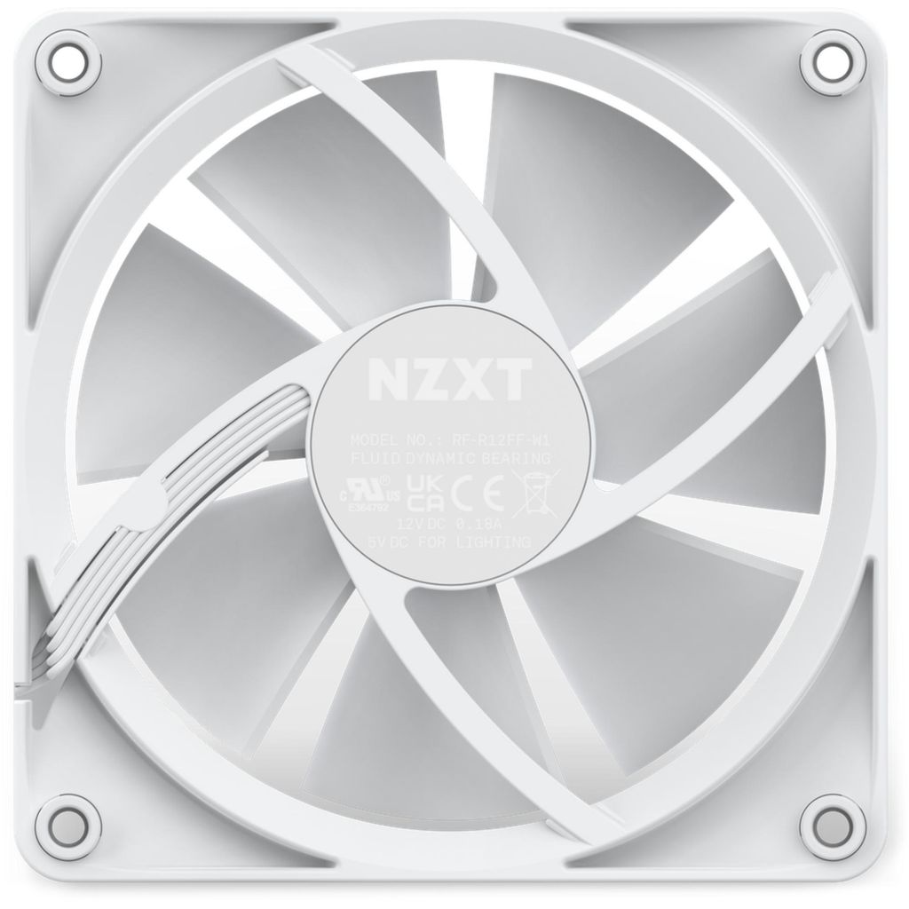 F120 RGB Single 120x120x26 (biely, jeden ventilátor, bez Obrázok produktu 