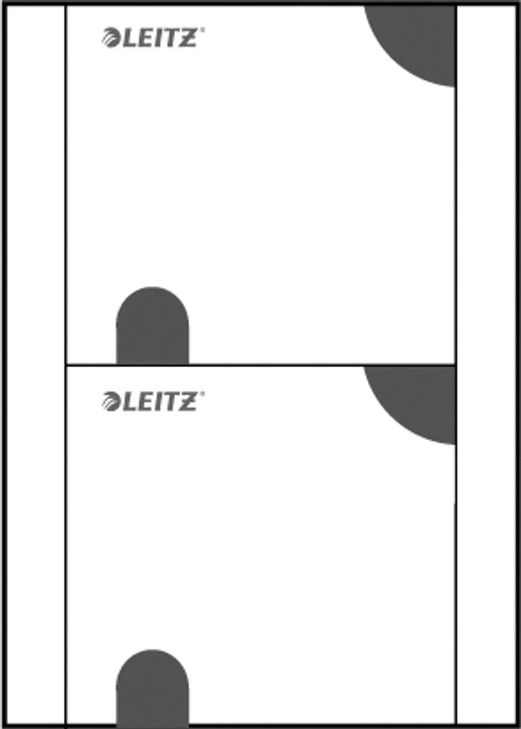 LEITZ Rückenschild 156x145 grau schmal passend für Ordner Maße(BxH