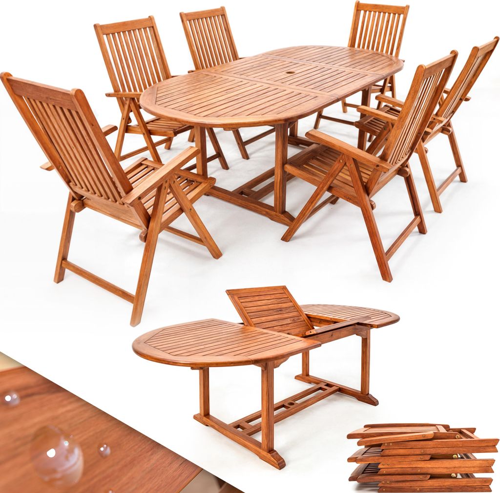 CASARIA® Salon De Jardin Extérieur Papillon - Table De Image du produit 
