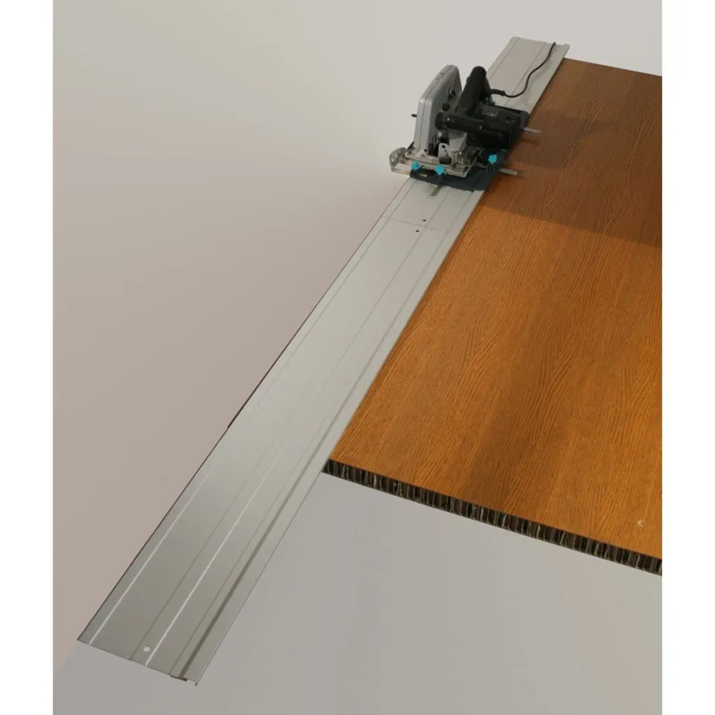 Kit de rallonge pour rail de guidage en aluminium avec guide de coupe