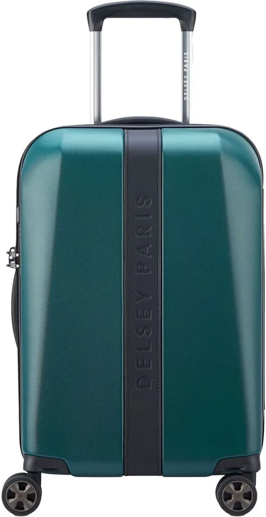 Valise Delsey Promenade Hard 2.0 Verte avec Serrure TSA et 4 Roues