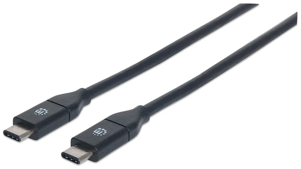 Cavo Manhattan USB-C 3.1 Gen 2 | 10Gbps | 1m Nero | Ricarica PD 60W