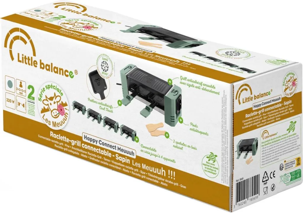 Raclette Individuelle Design Sapin Meuuuh Modulable et Connectable