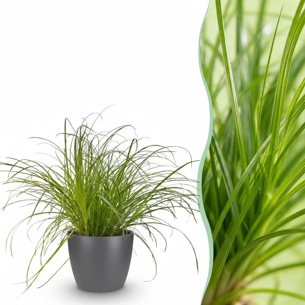 Cyperus alternifolius Zumula - Katzengras - Haustierfreundliche Pflanze - Grün - mit Potter Grey - 20cm - Ø12cm - Zimmerpflanze - Komplettes Set ...