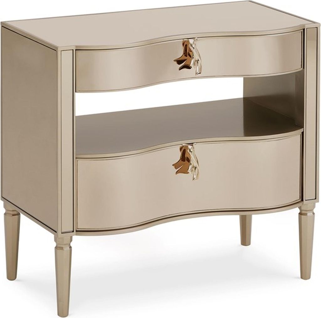 Nachttisch Luxus Nachtschrank Kommode Konsole Beistell Schublade Konsolen Design