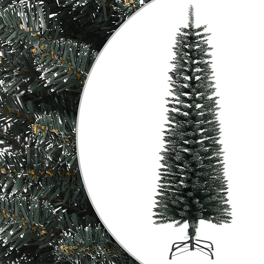 Maison Exclusive Künstlicher Weihnachtsbaum mit Ständer Schlank Grün 150 cm PVC