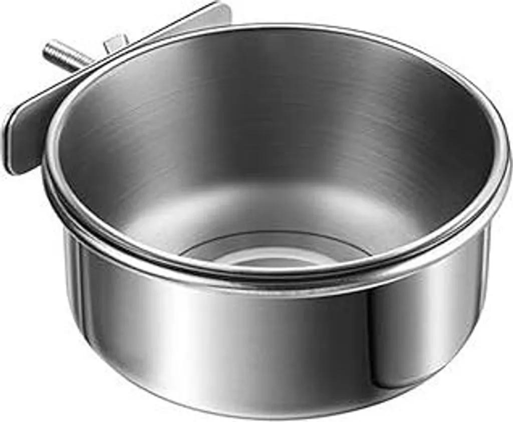 Offerta Ciotola Acciaio Inox Pappagalli con Supporto Anti-Caduta