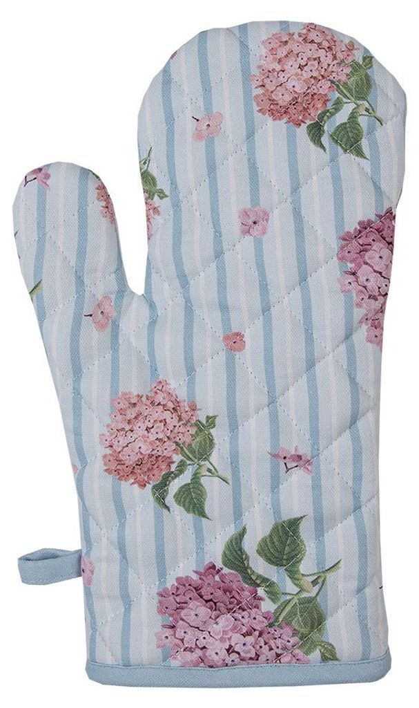 Clayre & Eef Kinderofenhandschuh 12x21 cm Blau Rosa Produktbild 