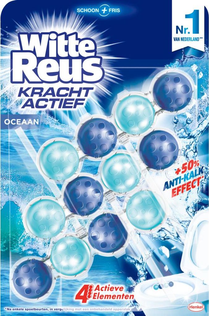 White Giant - Power Active Toilettenblock - Ozean - 3 Toilettenblöcke - 1 Stück