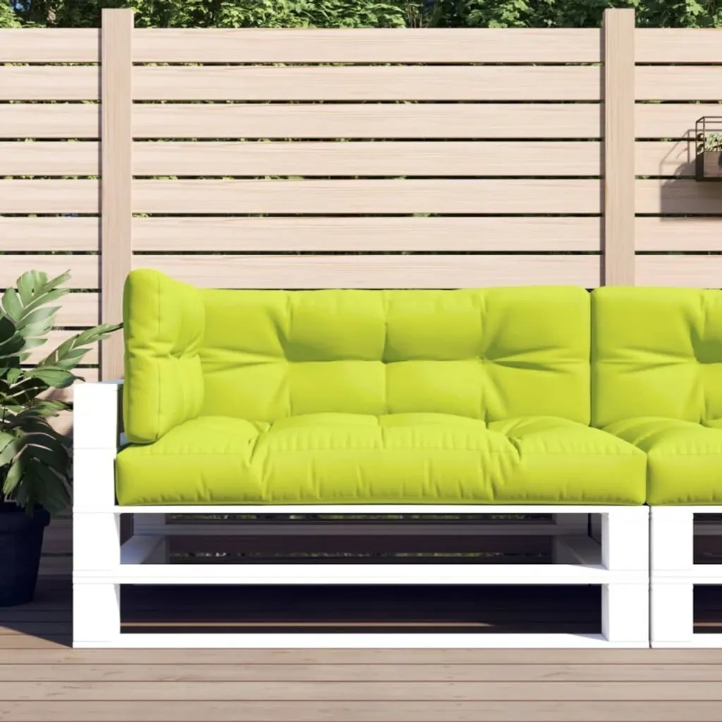 Arredo Pallet Elegante: Set 3 Cuscini vidaXL Verde Chiaro Tessuto - 2
