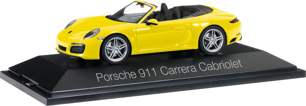 Herpa 1:43 PKW Porsche 911 Carrera Cabriolet 991 II, racing gelb 071024