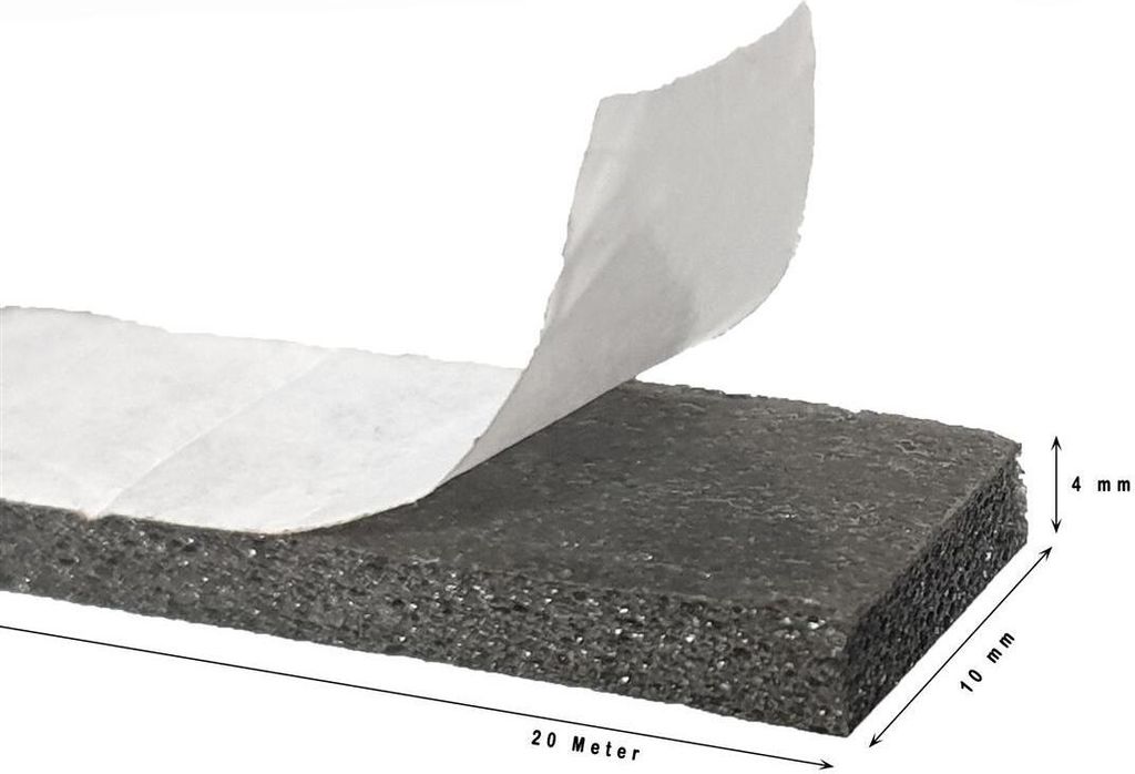 Zugluftdichtung selbstklebend 20 m x 10 mm Fensterdichtung Produktbild 2