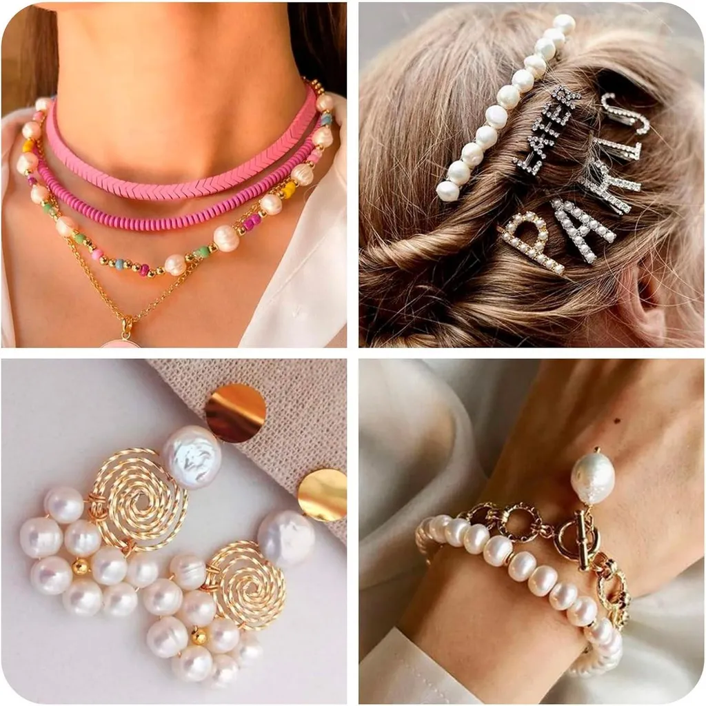 Perles d'eau douce naturelles de qualité pour bijoux DIY faits main - 3