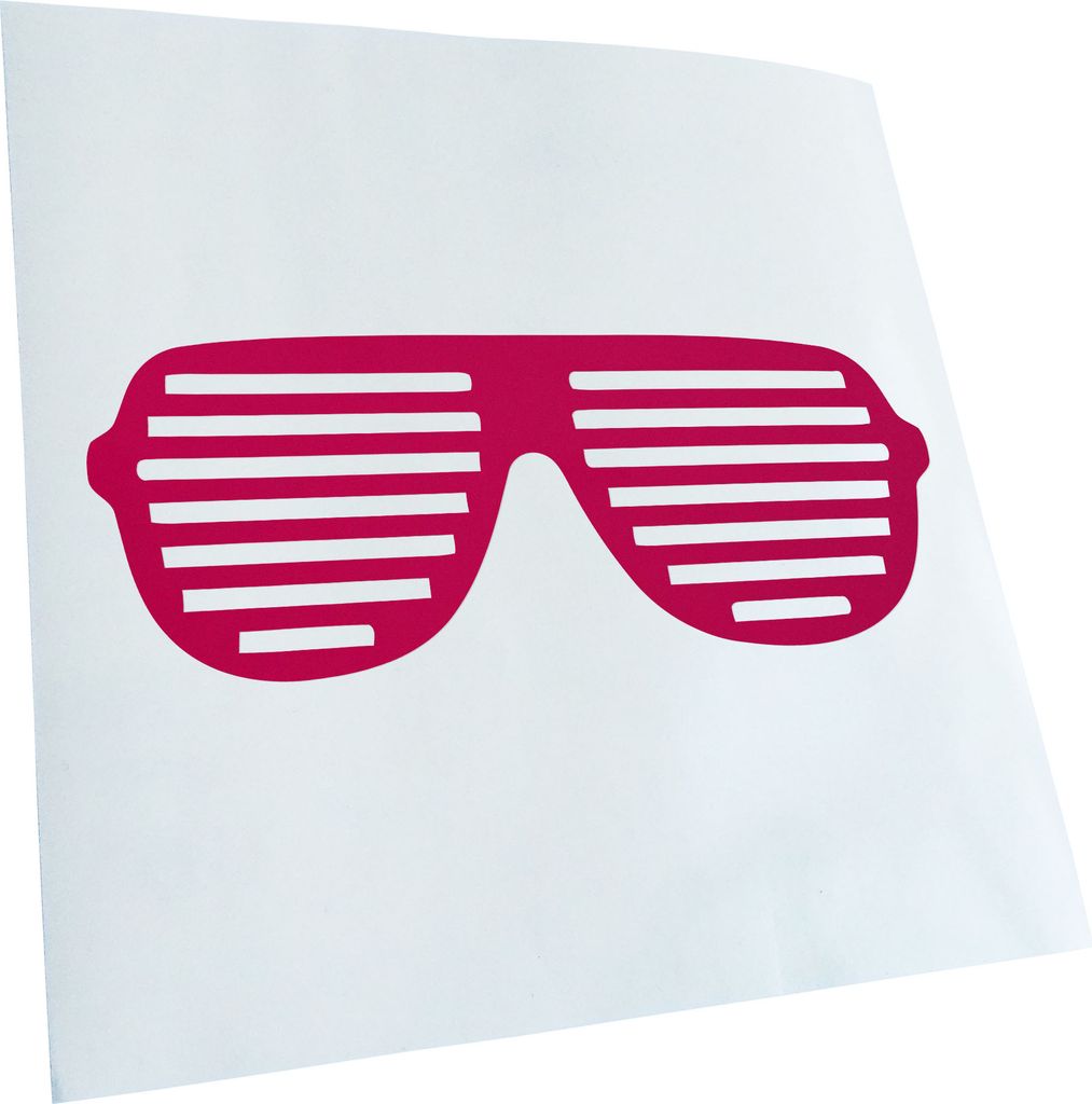 Kiwistar - Autoaufkleber - pink - 60 x 24 cm - Raver Shutter Brille - Heckscheibenaufkleber - Aufkleber für Auto Kfz Fahrrad, LKW, Truck Mofa
