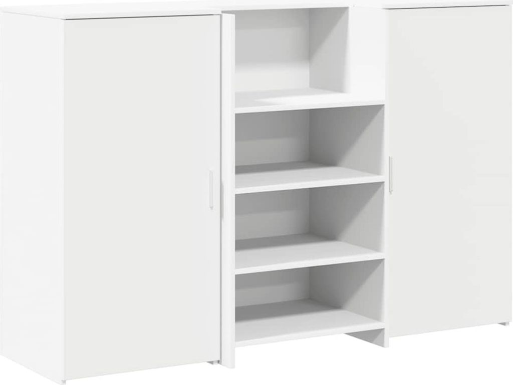 vidaXL Recepční stůl bílý 155x50x103,5 cm materiál na bázi Obrázek produktu 