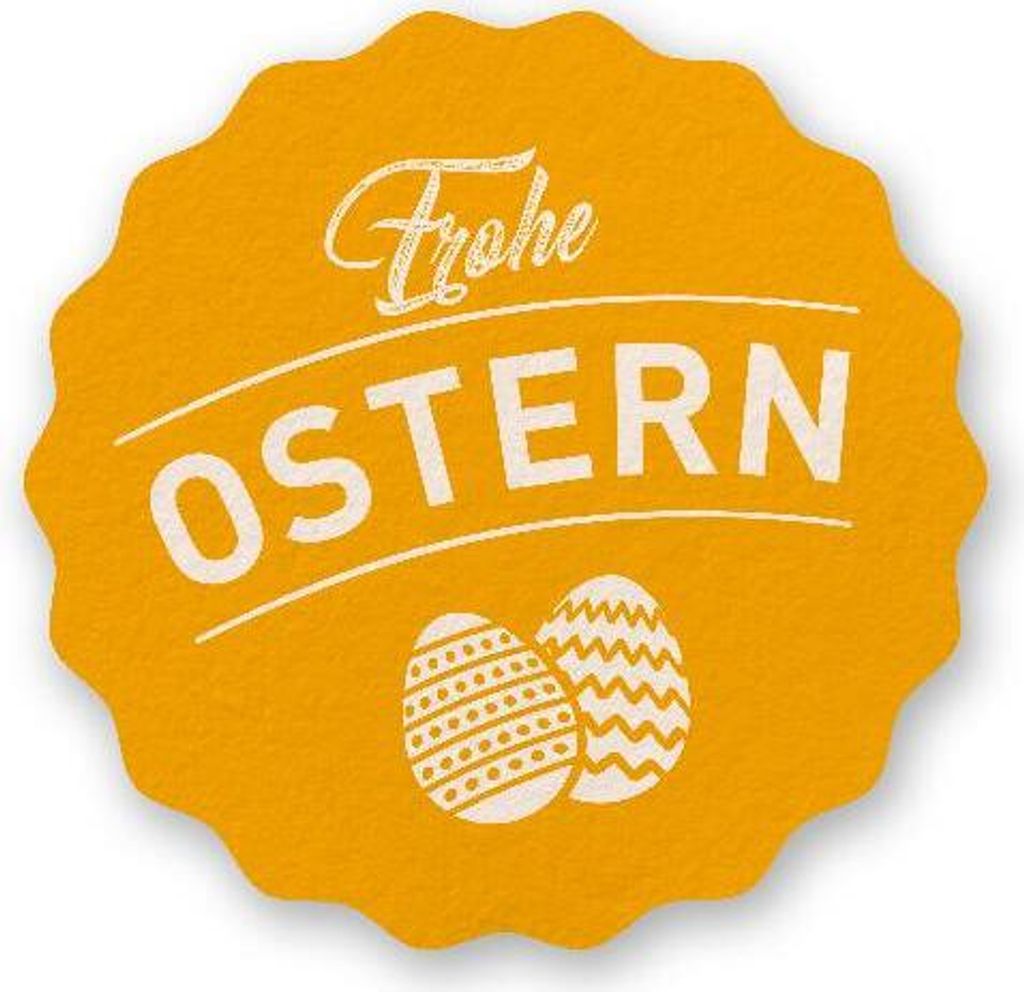 Itenga Sticker 10 x Frohe Ostern gelb