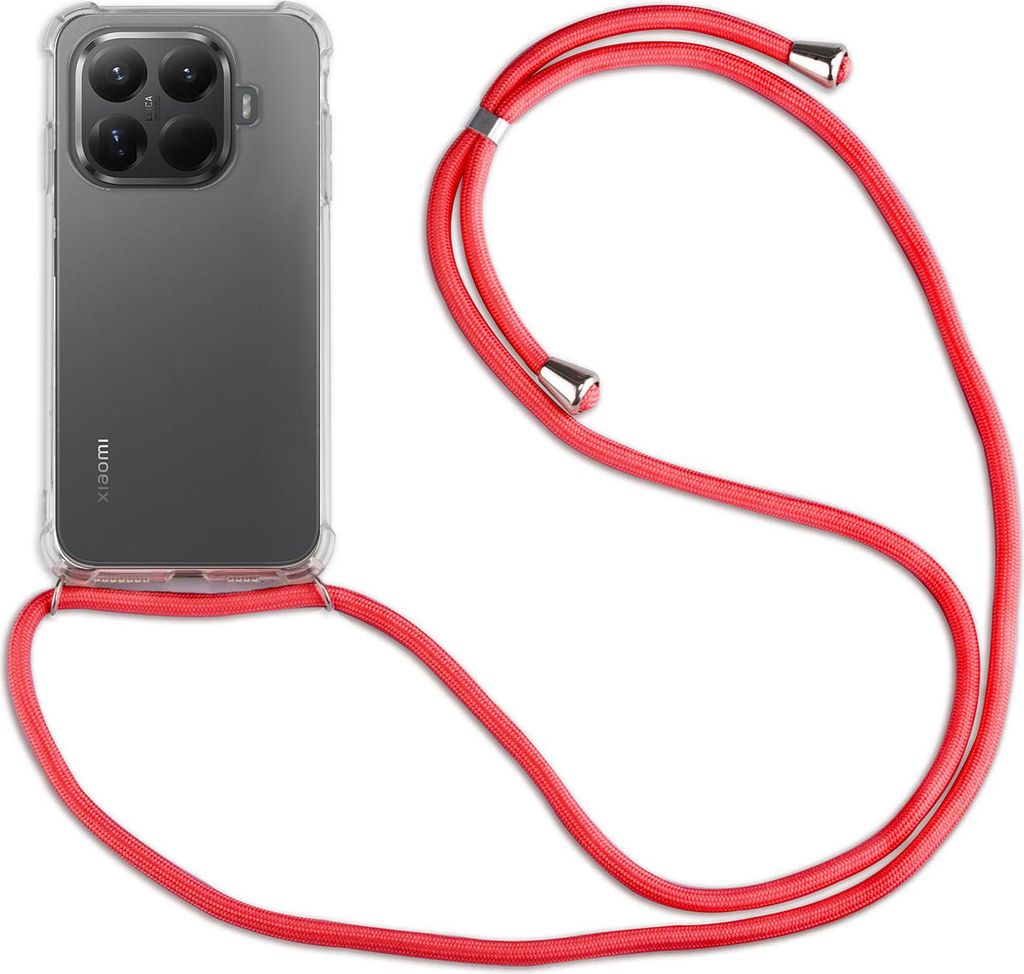 Handykett für Xiaomi 15T Pro Hülle mit Kordel Handyhülle mit Band in Rot
