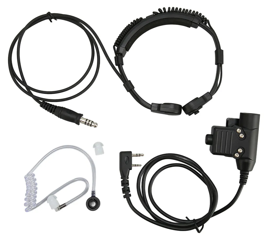 Casque de Gorge avec Micro Laryngophone et Oreillette Radio Baofeng
