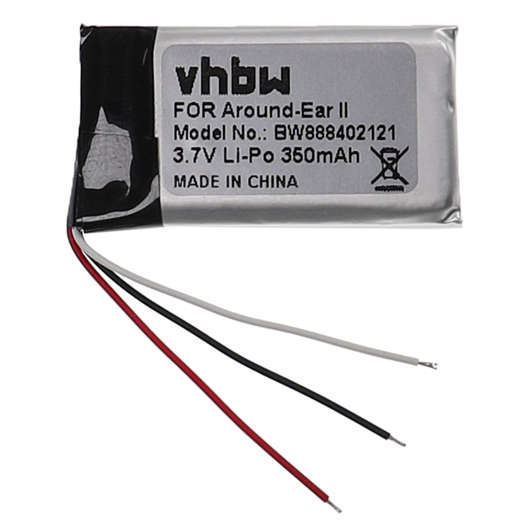 vhbw Akku kompatibel mit Bose SoundLink Around-Ear II Wireless Headset Kopfhörer (350 mAh, 3,7 V, Li-Polymer)